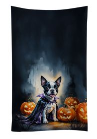 Boston Terrier Puppy Halloween Kitchen Towel Dish Cloths Guest Hand Towel Decorative Bathroom Towel for Face,Tea, Dishcloth, Kitchen and Bath