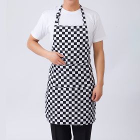 1pc Adjustable Half-length Adult Apron Striped Restaurant Chef Apron Outdoor Camping BBQ Picnic Kitchen Cook Apron With 2 Pockets; Kitchen Access (Color: D., size: PJL-536)
