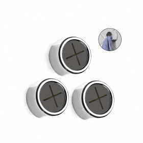 1/3/8pcs Kitchen Towel Holder, Self Adhesive Wall Dish Towel Hook, Round Wall Mount Towel Holder For Bathroom, Kitchen And Home, Wall, Cabinet, G (Quantity: Cross 3pcs)